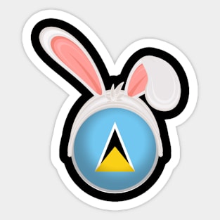 happy easter St Lucia bunny ears flag cute designs Sticker